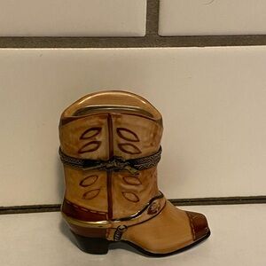 Vintage Cowboy Boot Limoges Box